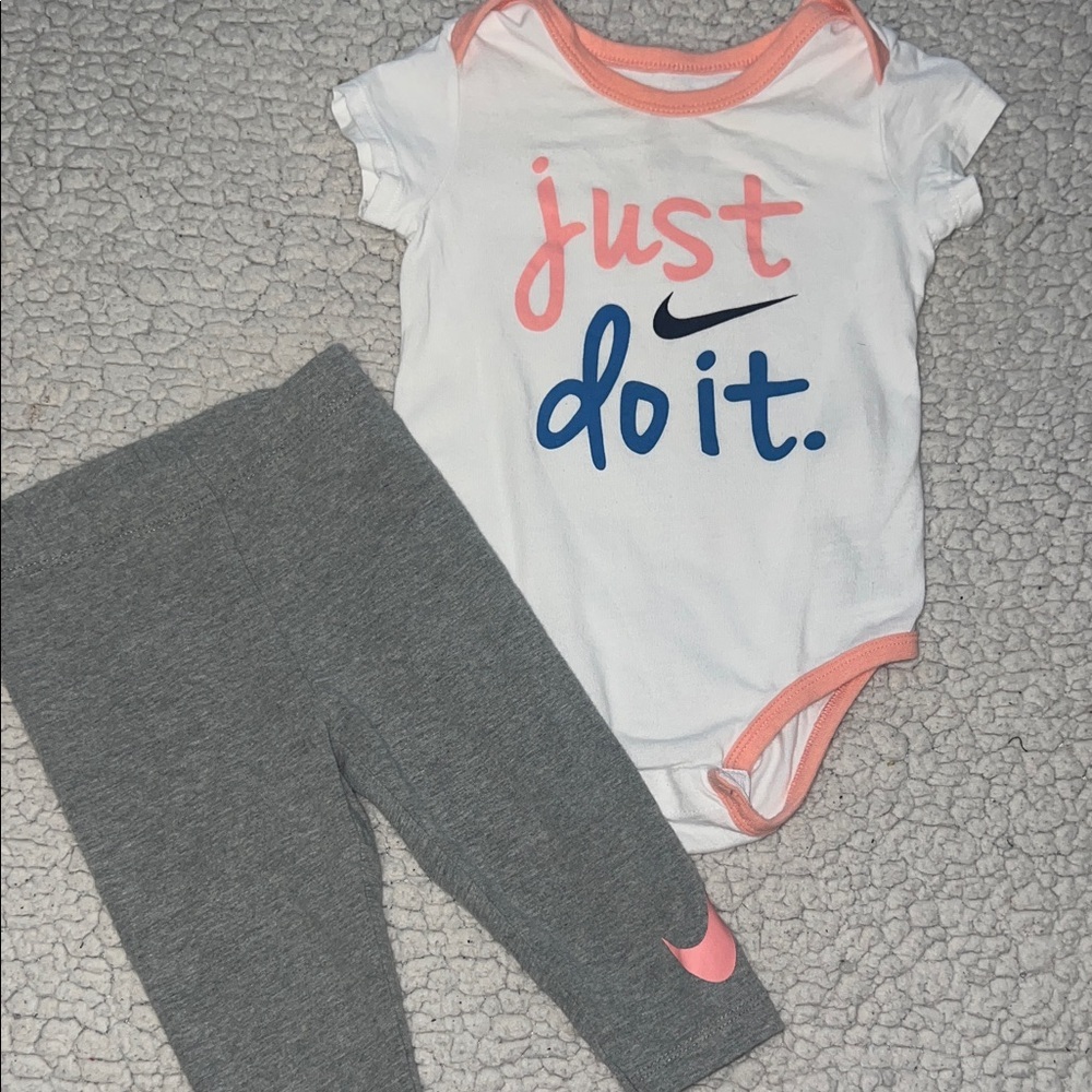 Nike White and Gray Kids Matching Set